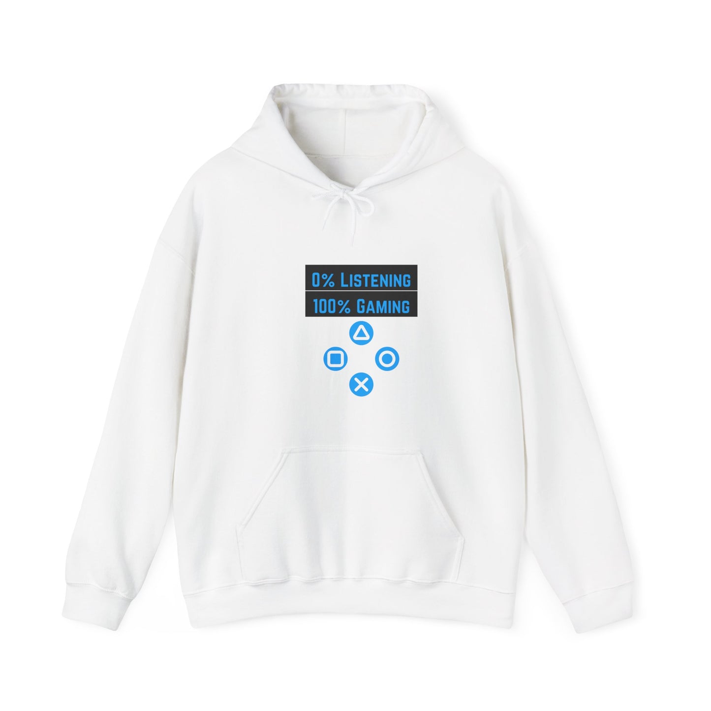 0% Listening 100 Percent Gaming Unisex Heavy Blend™ Hooded Sweatshirt Gaming Video Games Hoodie Sweater Pullover