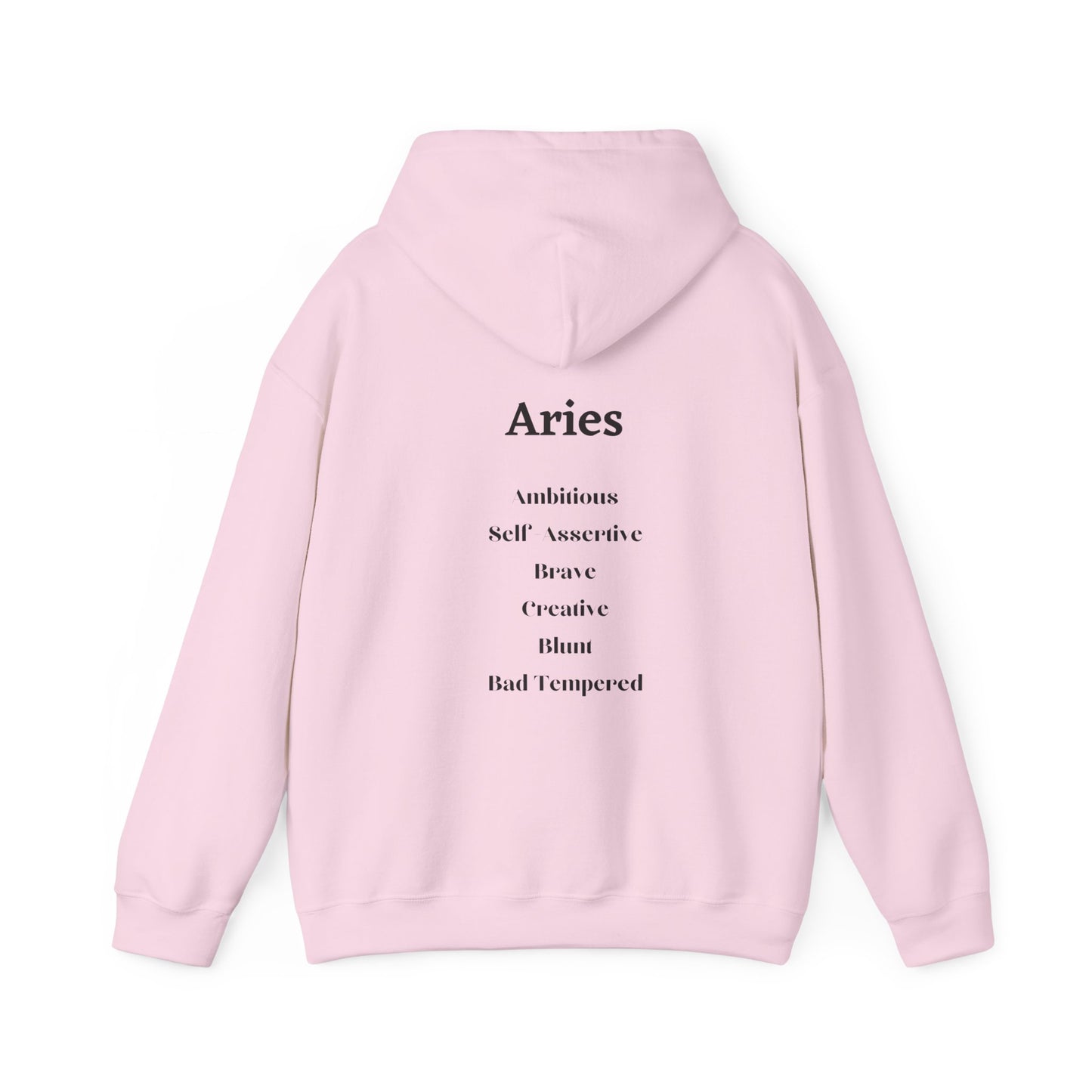 Aries Zodiac Astrology With Traits Unisex Heavy Blend Hooded Sweatshirt