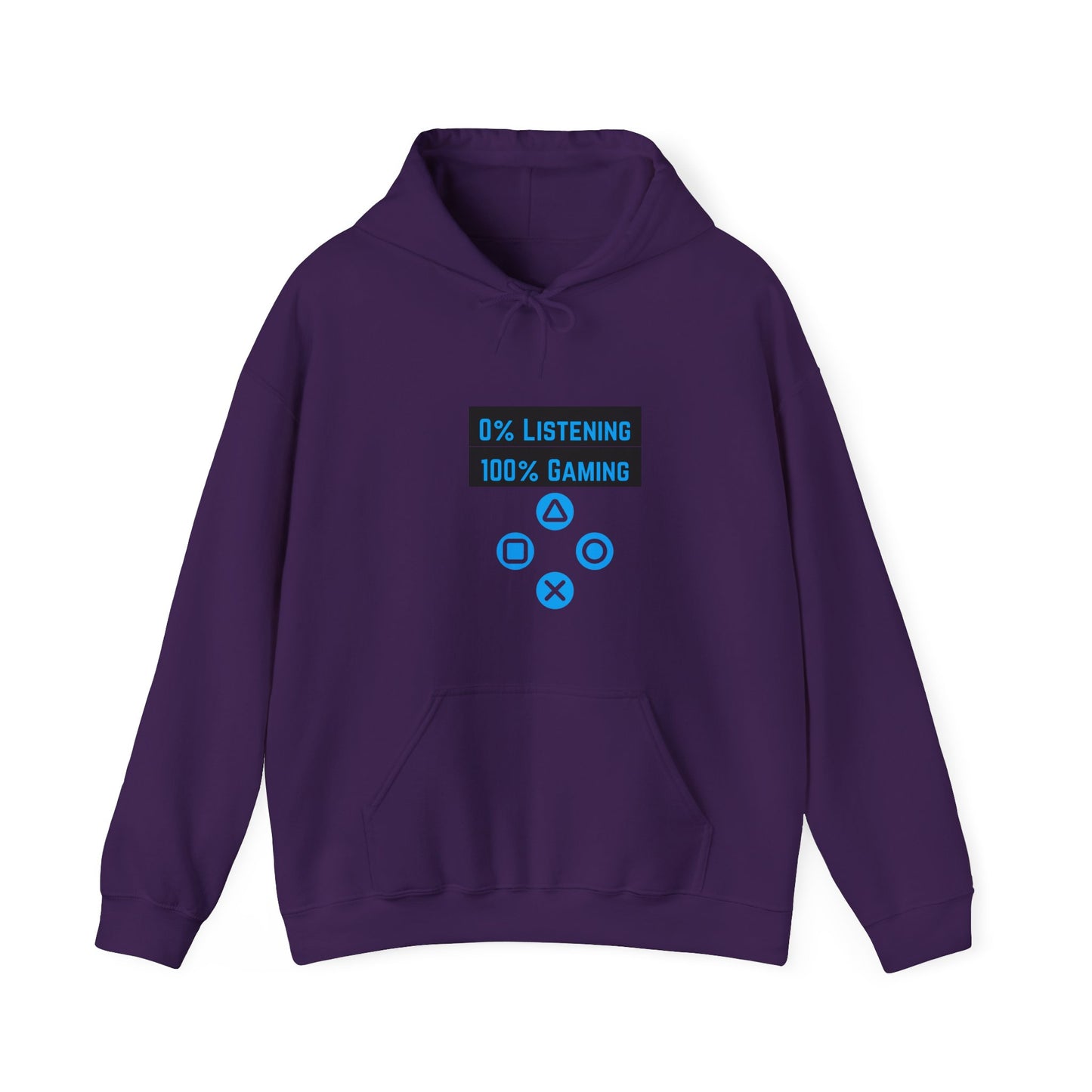 0% Listening 100 Percent Gaming Unisex Heavy Blend™ Hooded Sweatshirt Gaming Video Games Hoodie Sweater Pullover