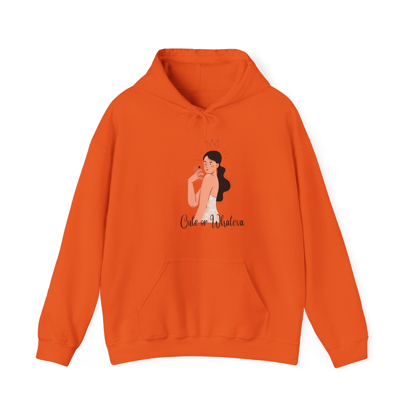 Cute Or Whateva Unisex Heavy Blend™ Hooded Sweatshirt Cute Attractive Sexy Hoodie Confident Model