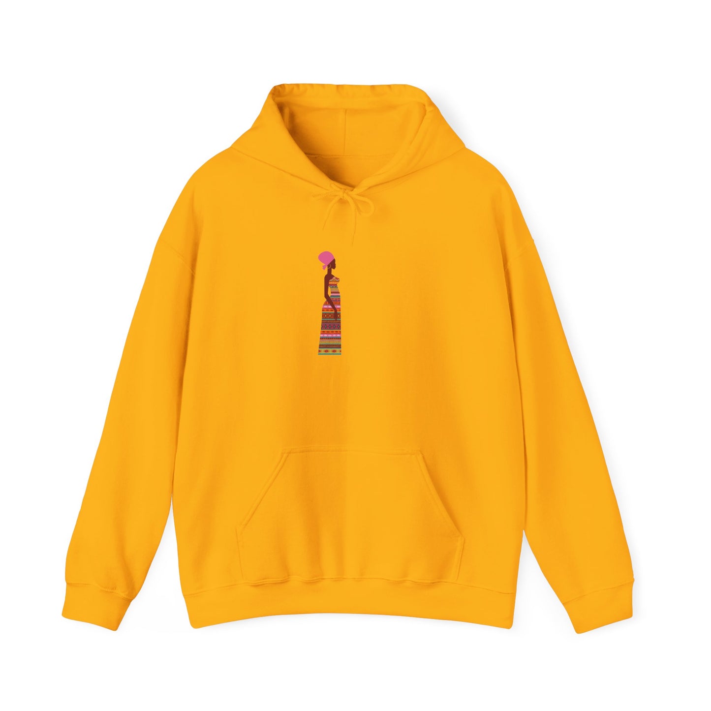 African Woman Stylish Unisex Hooded Sweatshirt with Colorful Design - Perfect for Casual Wear and Gift Ideas