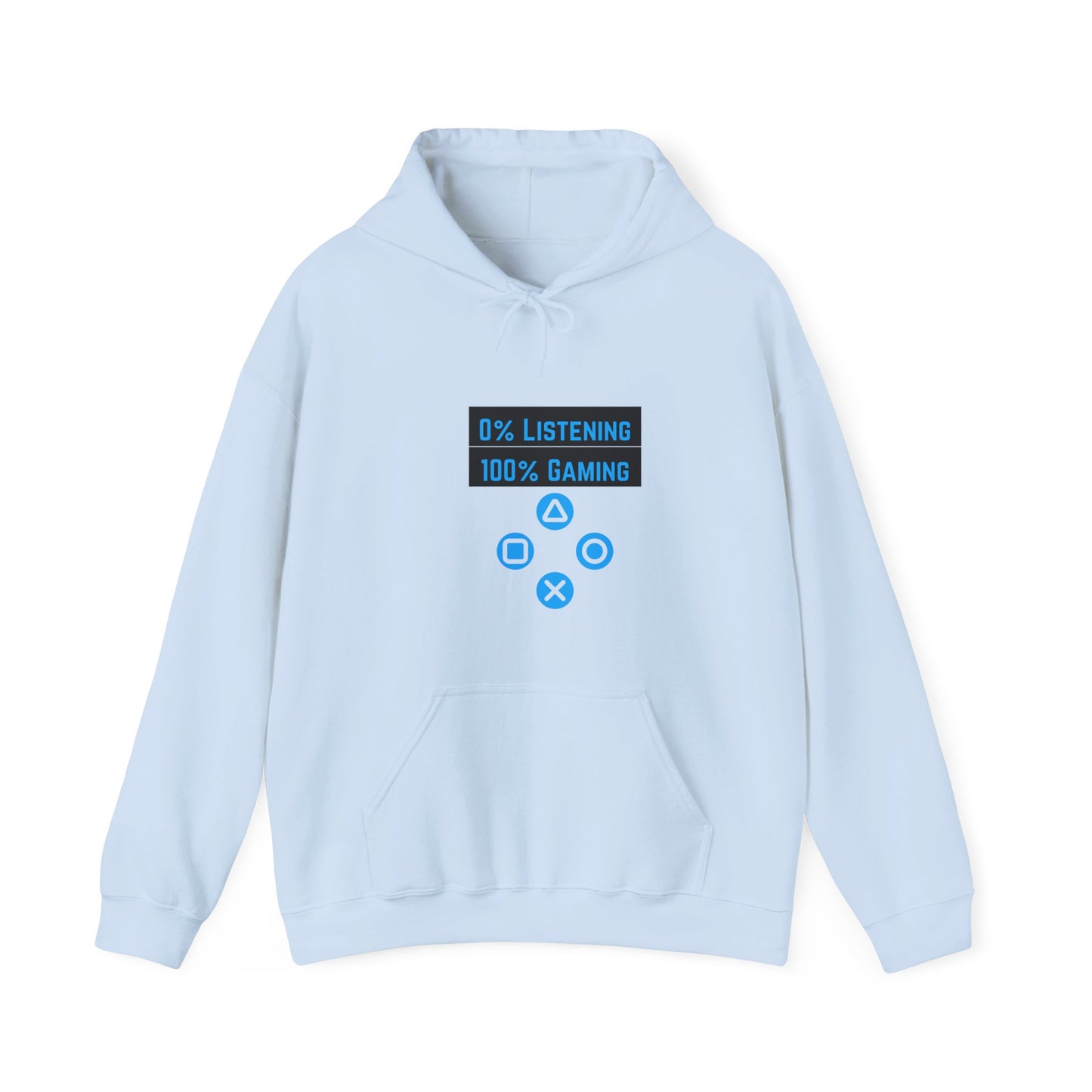 0% Listening 100 Percent Gaming Unisex Heavy Blend™ Hooded Sweatshirt Gaming Video Games Hoodie Sweater Pullover