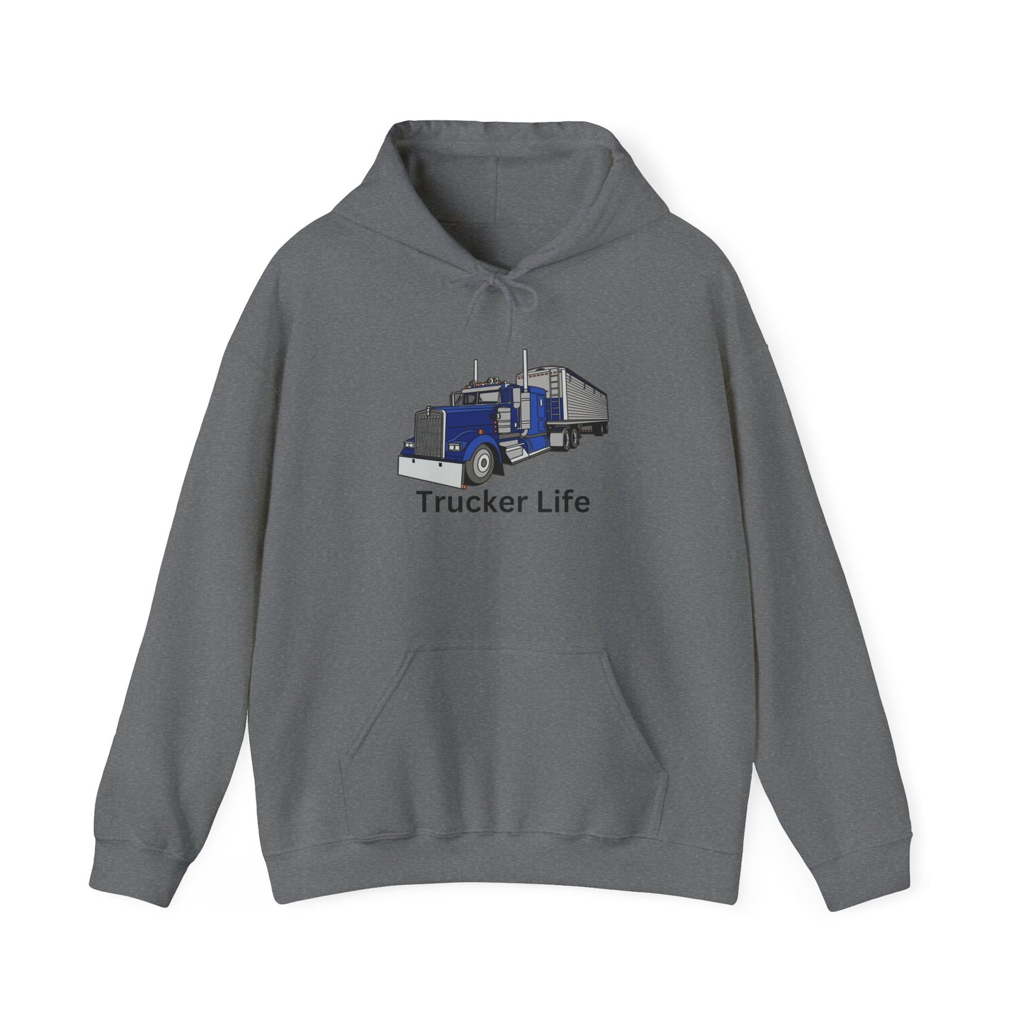 Trucker Life Hooded Sweatshirt Truck Drivers Over The Road Pullover Hoodie Sweater