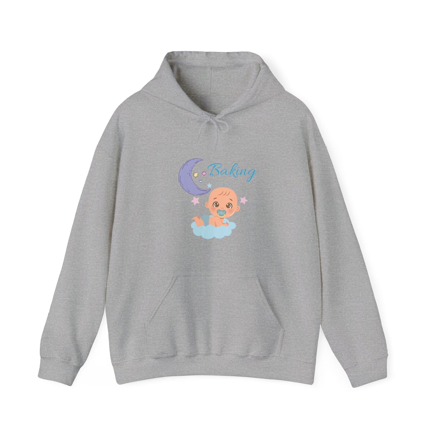 Baking Unisex Heavy Blend Hooded Sweatshirt Pregnancy Pullover Sweater Pregnancy Announcement Baby Bump