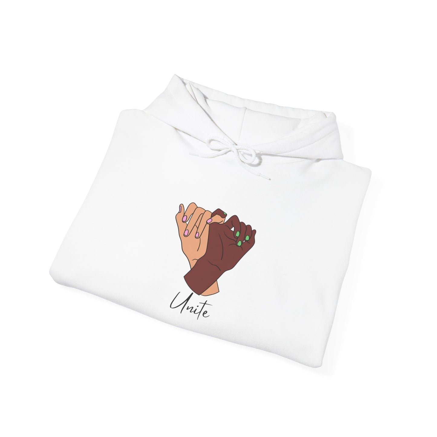 Unite Sweater Pullover Unisex Hoodie - 'Unite' Graphic Sweatshirt for Social Awareness and Solidarity