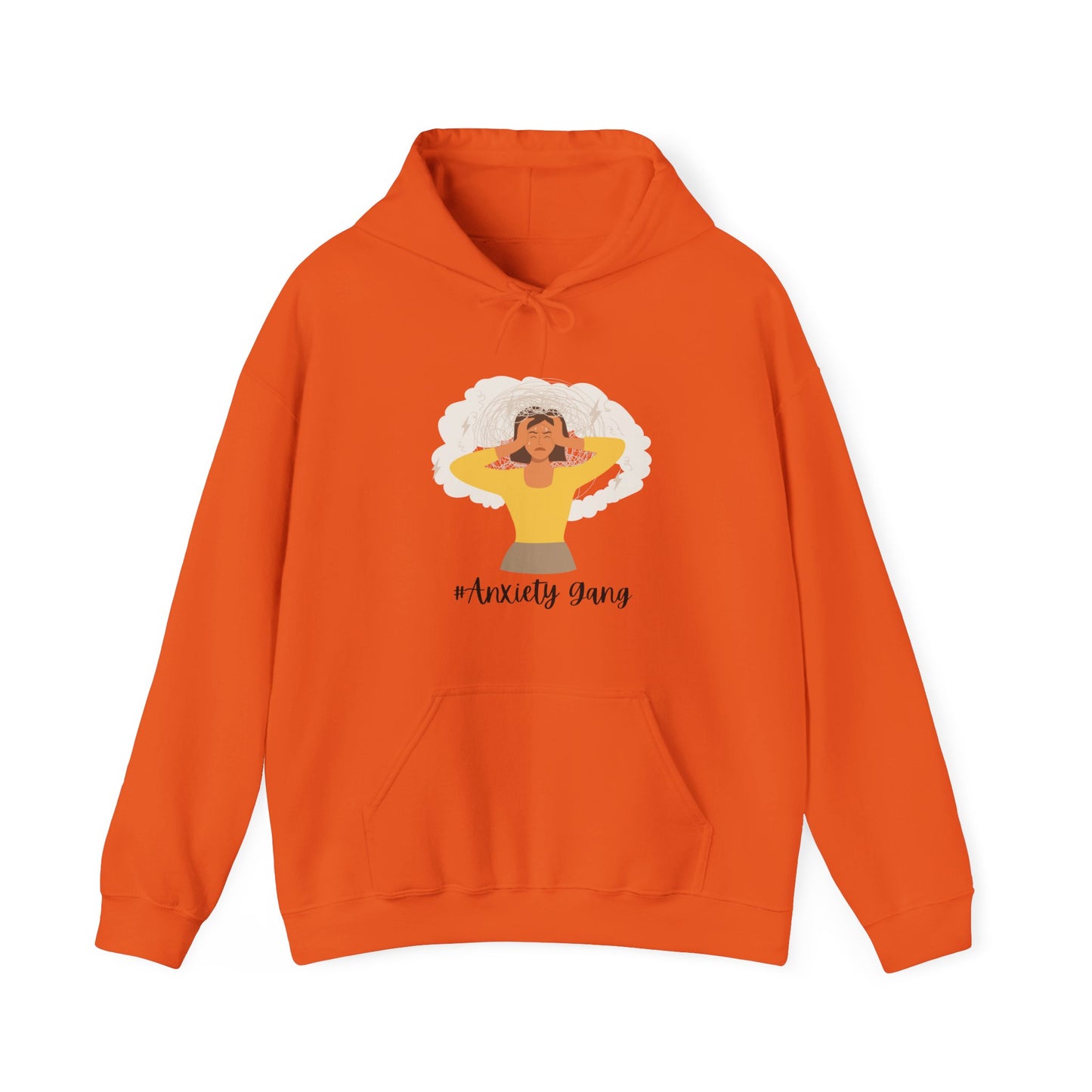 Anxiety Gang Hoodie Unisex Heavy Blend™ Hooded Sweatshirt Stress Overthinking Headache Pullover Sweater