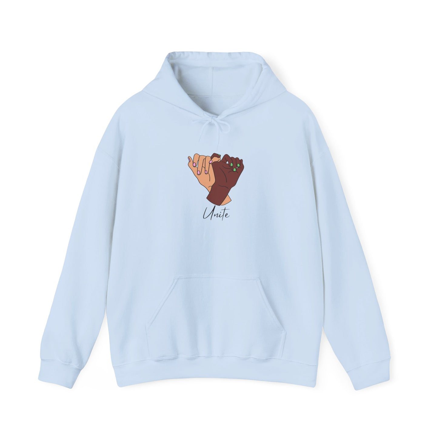 Unite Sweater Pullover Unisex Hoodie - 'Unite' Graphic Sweatshirt for Social Awareness and Solidarity