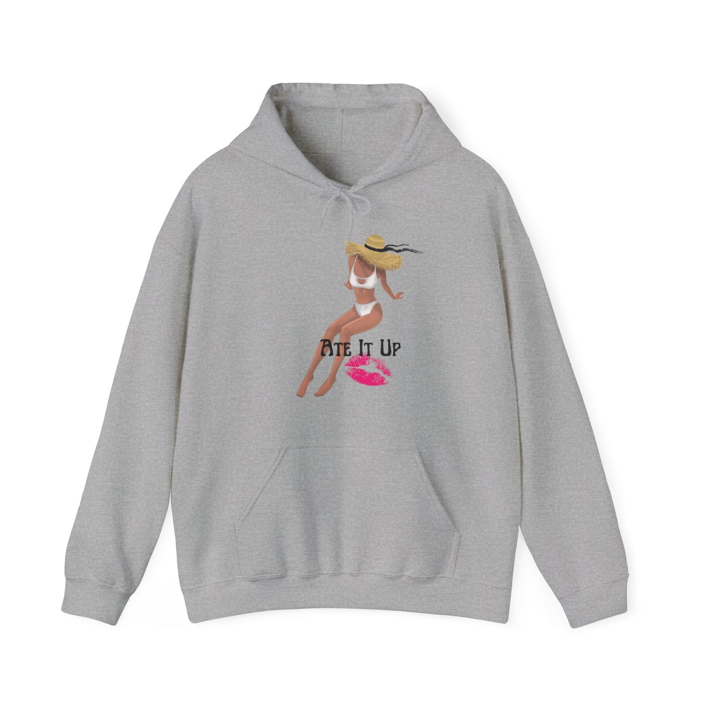 Ate It Up Unisex Heavy Blend Hooded Sweatshirt Sexy Fine Baddie Diva Model Hoodie Sweater Pullover
