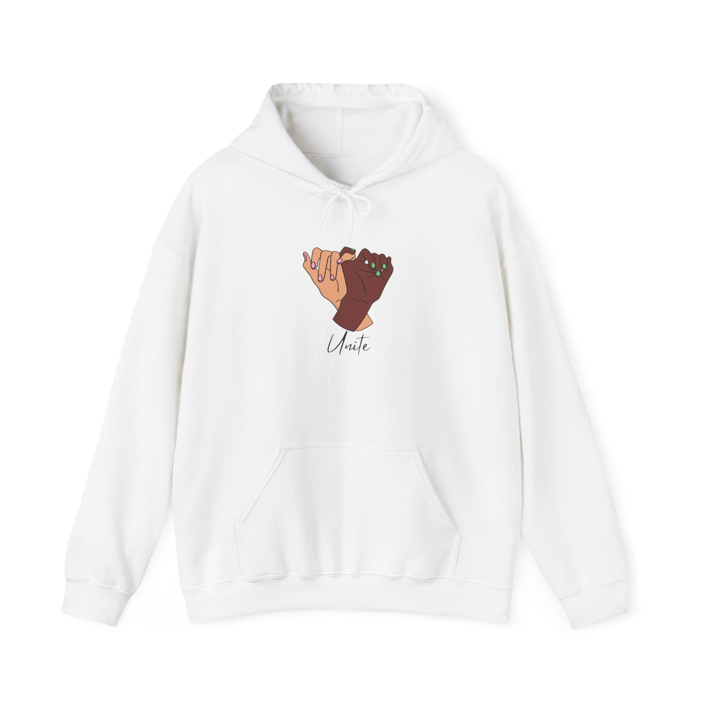 Unite Sweater Pullover Unisex Hoodie - 'Unite' Graphic Sweatshirt for Social Awareness and Solidarity