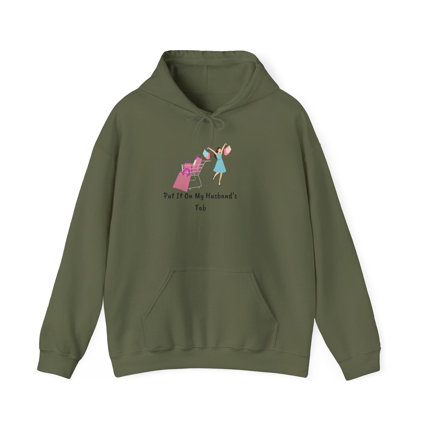 Put It On My Husband's Tab Hoodie Sweater Pullover Hooded Sweatshirt