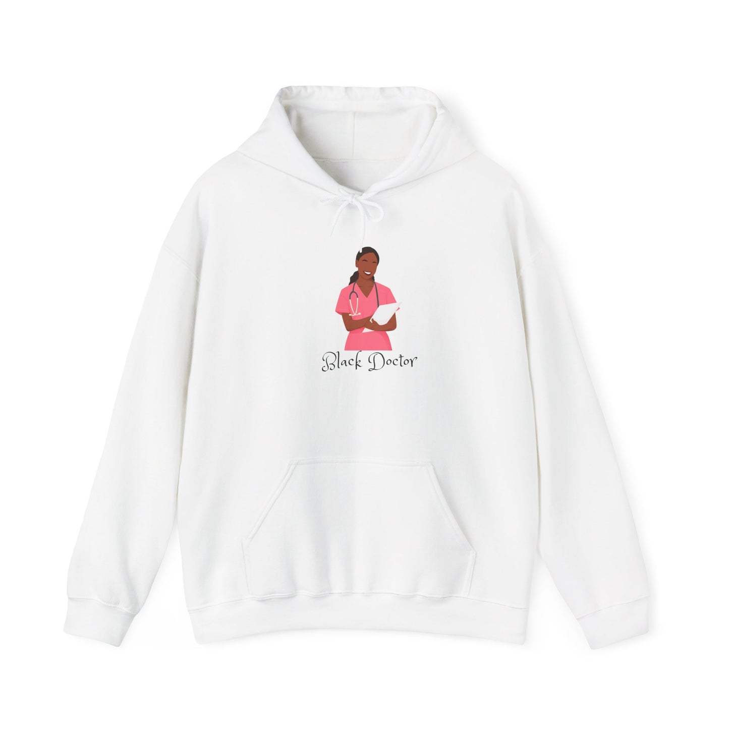 Black Doctor Hoodie Sweatshirt for Medical Professionals Great Gift for Graduations Healthcare Workers Inspirational Pullover Sweater