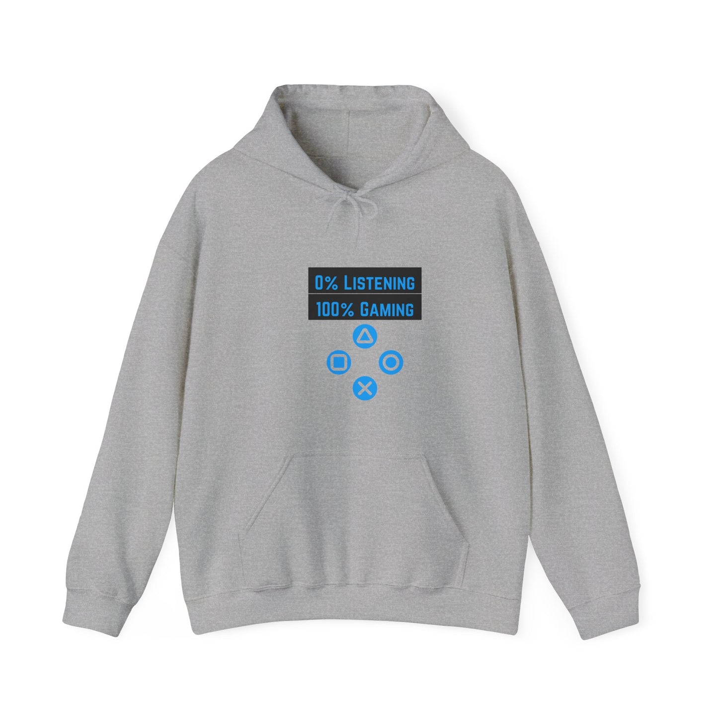 0% Listening 100 Percent Gaming Unisex Heavy Blend™ Hooded Sweatshirt Gaming Video Games Hoodie Sweater Pullover