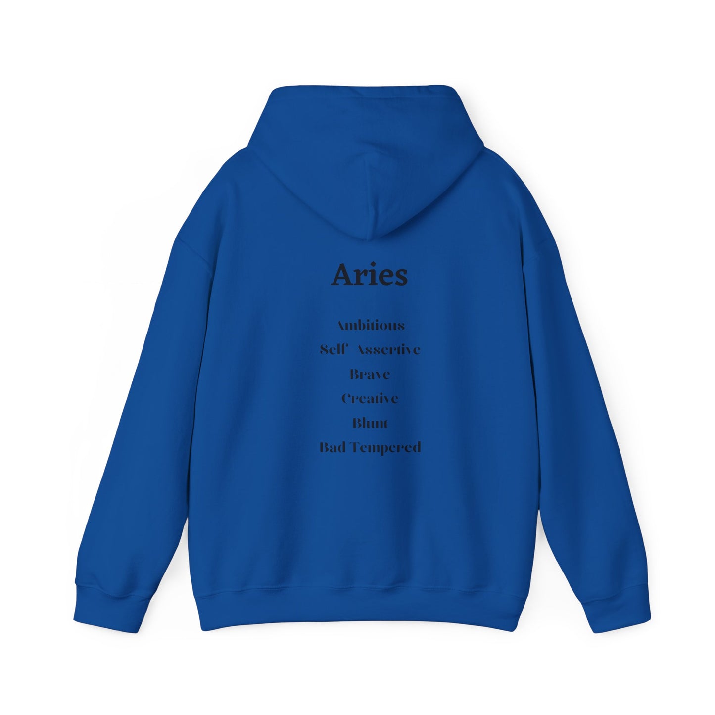 Aries Zodiac Astrology With Traits Unisex Heavy Blend Hooded Sweatshirt