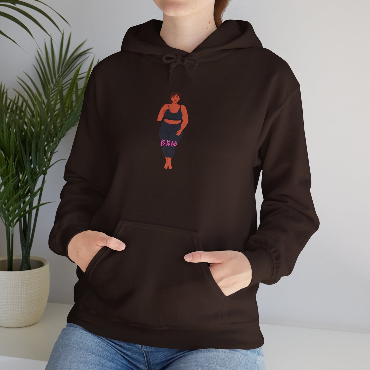 BBW Hoodie Unisex Heavy Blend Hooded Sweatshirt Plus Size Sweater Pullover