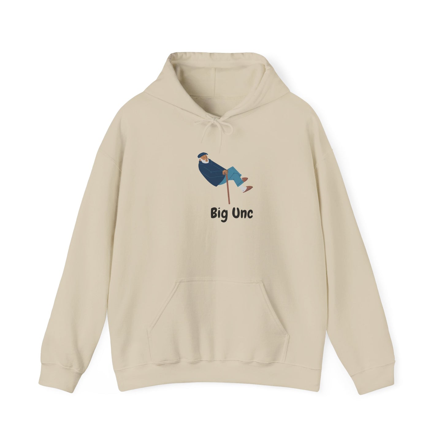 Big Unc Hoodie Unisex Heavy Blend™ Hooded Sweatshirt Pullover Sweater BBQ Favorite Uncle Hip Hop Old Man