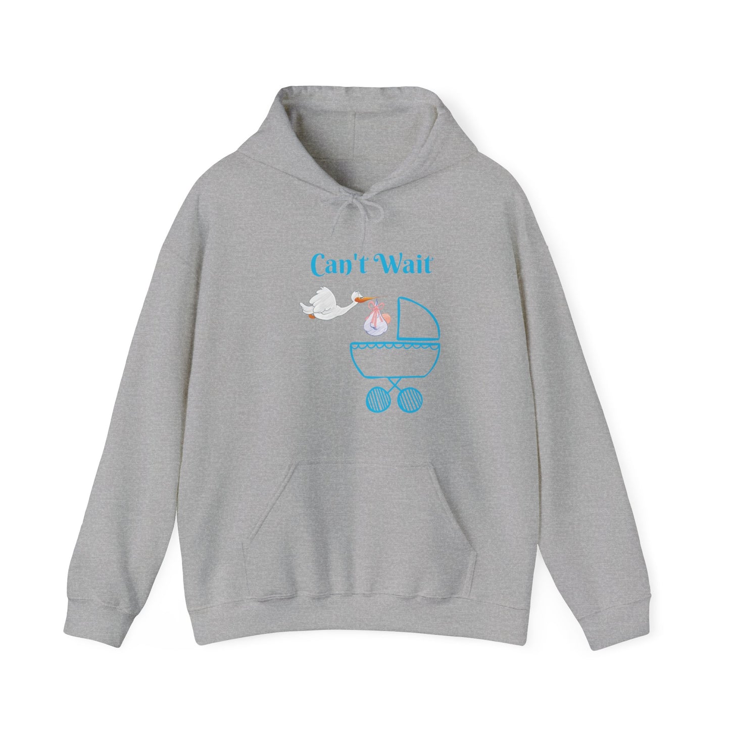 Can't Wait Unisex Heavy Blend Hooded Sweatshirt Preggo Maternity Pregnancy New Mom With Child