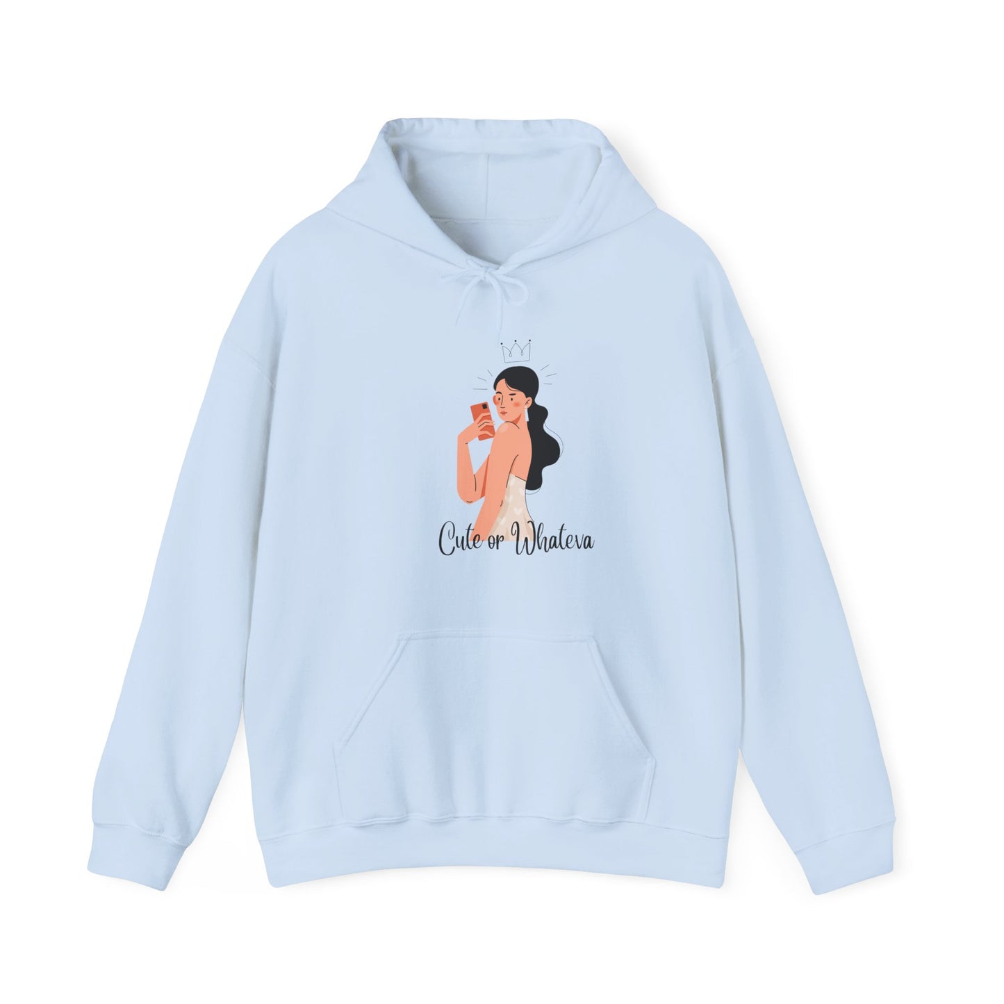 Cute Or Whateva Unisex Heavy Blend™ Hooded Sweatshirt Cute Attractive Sexy Hoodie Confident Model