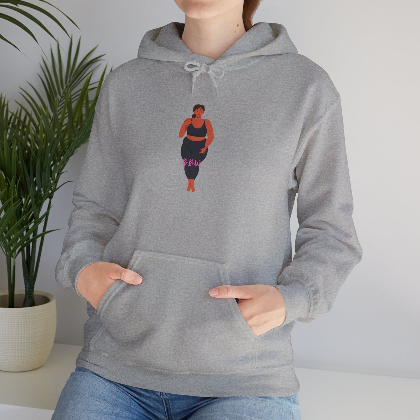 BBW Hoodie Unisex Heavy Blend Hooded Sweatshirt Plus Size Sweater Pullover