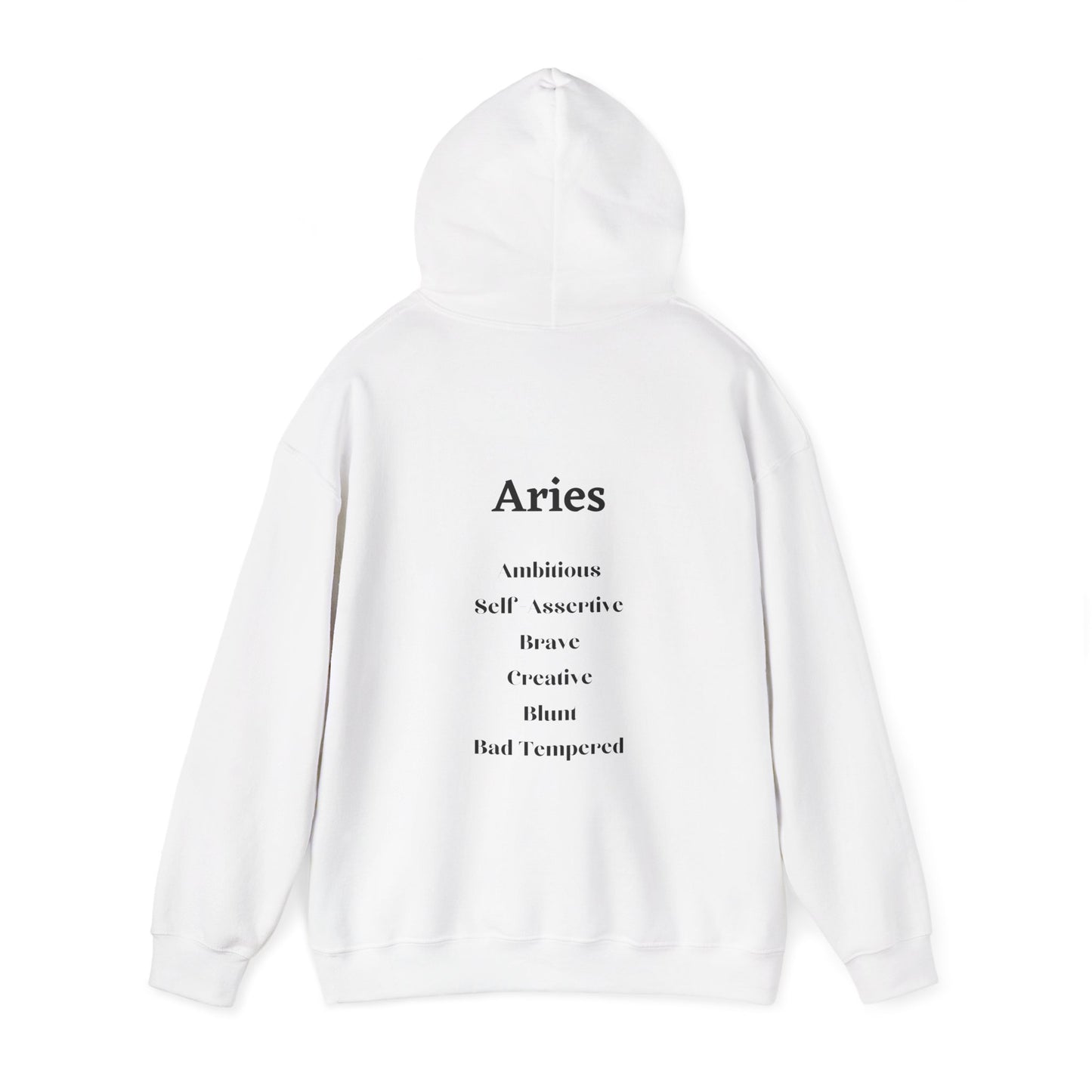 Aries Zodiac Astrology With Traits Unisex Heavy Blend Hooded Sweatshirt
