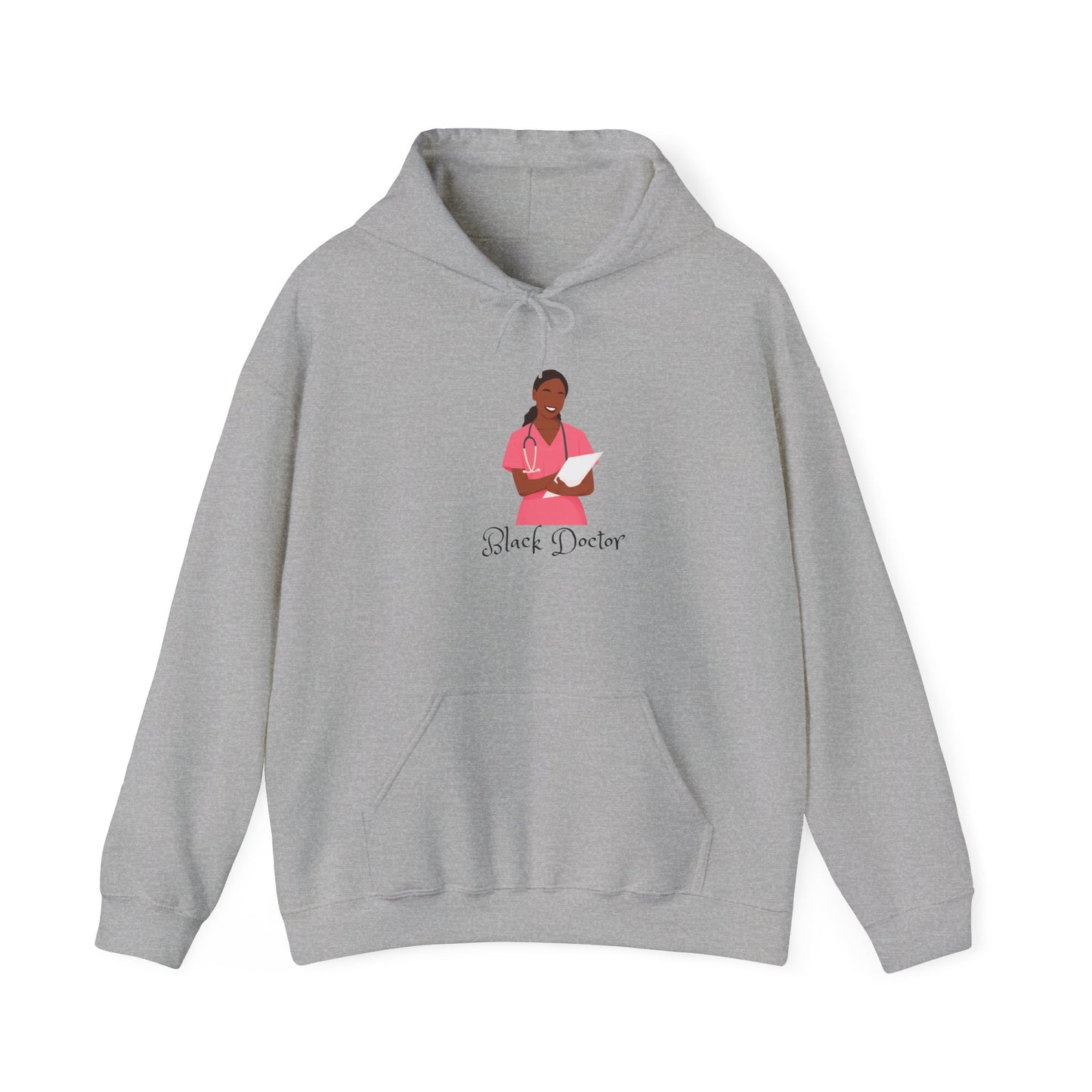 Black Doctor Hoodie Sweatshirt for Medical Professionals Great Gift for Graduations Healthcare Workers Inspirational Pullover Sweater