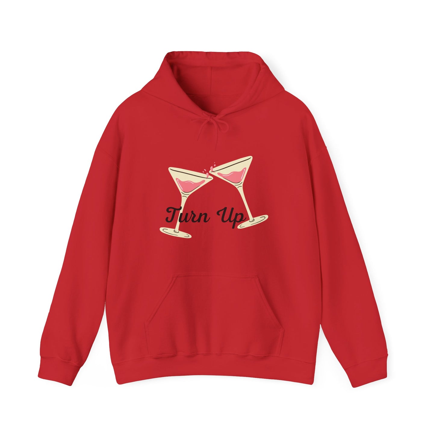 Turn Up Unisex Heavy Blend Hooded Sweatshirt Drinking Party Hoodie Alcohol Beer Alcoholic Party Animal Pullover Sweater Liquor