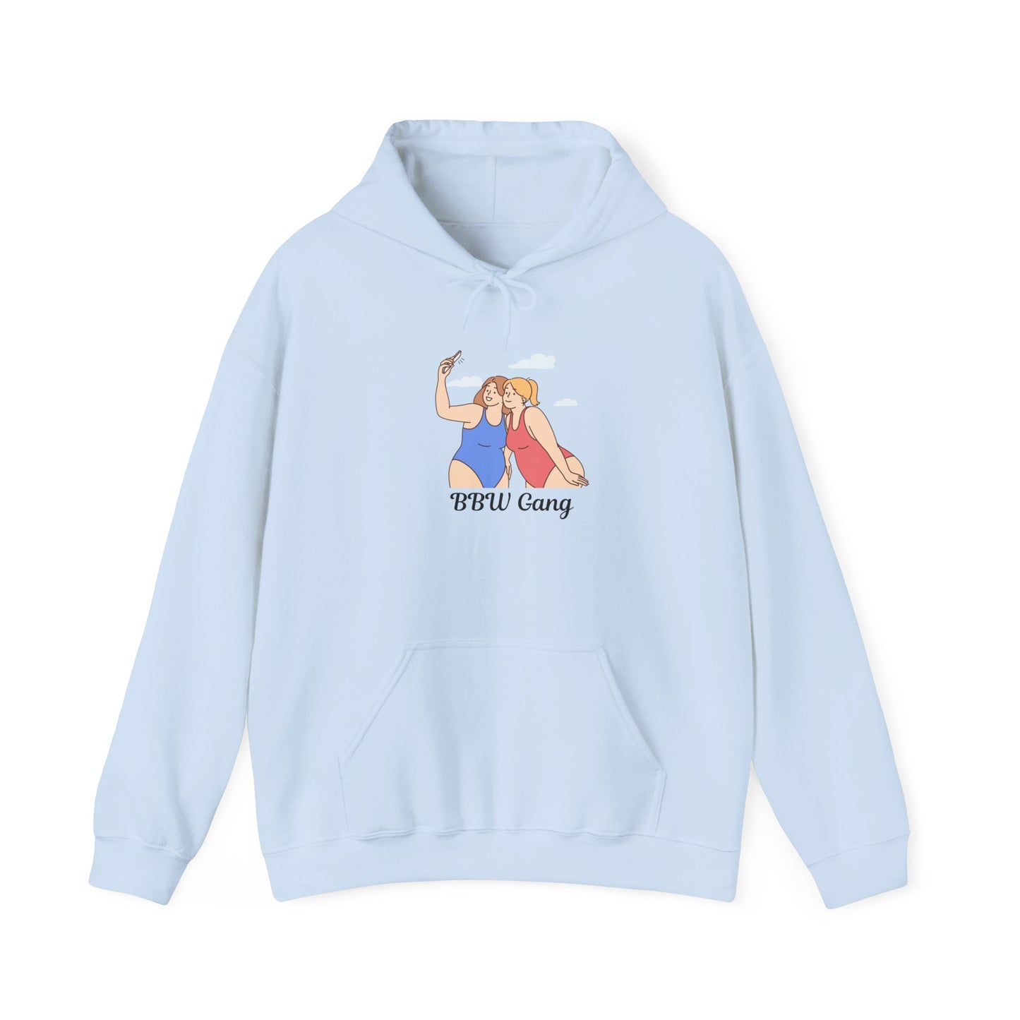 BBW Gang Hoodie - Cozy Unisex Heavy Blend Sweatshirt Plus Size Big Girl Sweater Hooded Sweatshirt Pullover