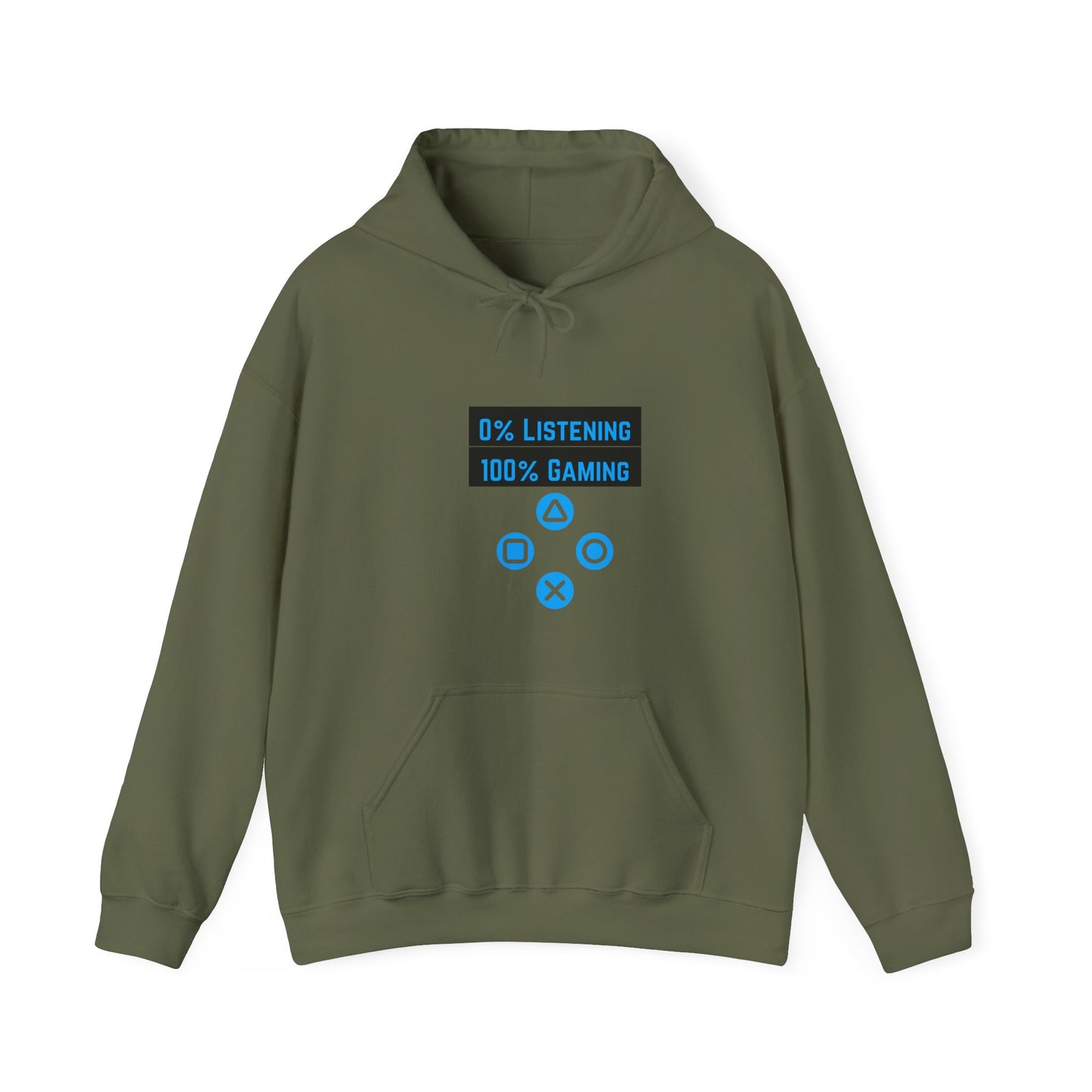 0% Listening 100 Percent Gaming Unisex Heavy Blend™ Hooded Sweatshirt Gaming Video Games Hoodie Sweater Pullover
