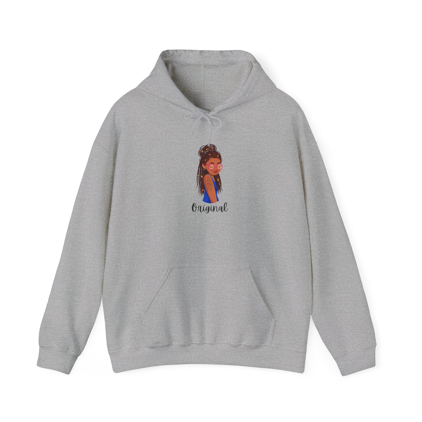 Original Black Girl Hooded Sweatshirt - Unisex Heavy Blend™ - Cozy Fashion for Every Occasion Pullover Sweater