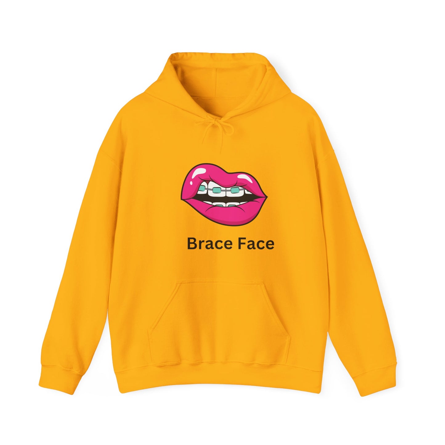 Brace Face Unisex Heavy Blend™ Hooded Sweatshirt Braces Aligners Straight Teeth Braces Journey Hoodie Sweater Pullover