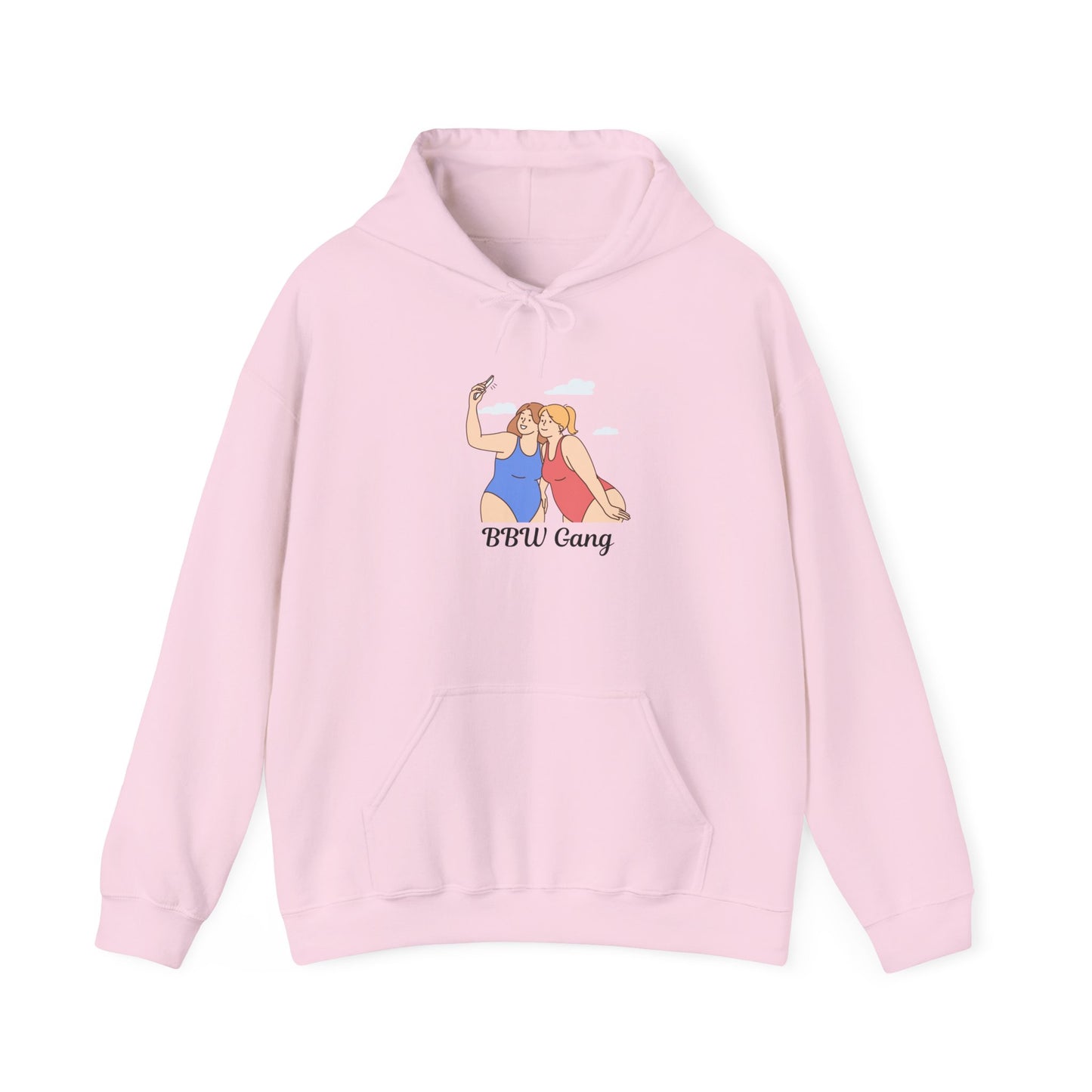 BBW Gang Hoodie - Cozy Unisex Heavy Blend Sweatshirt Plus Size Big Girl Sweater Hooded Sweatshirt Pullover