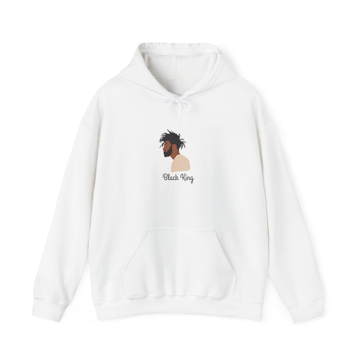 Black King Hoodie Unisex Heavy Blend™ Hooded Sweatshirt African American Black Man Dreadlocks Locs Culture Sweater Sweatshirt