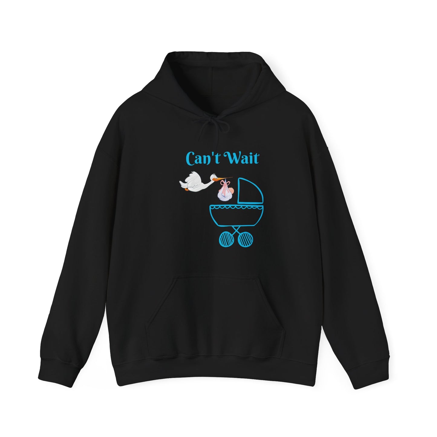 Can't Wait Unisex Heavy Blend Hooded Sweatshirt Preggo Maternity Pregnancy New Mom With Child