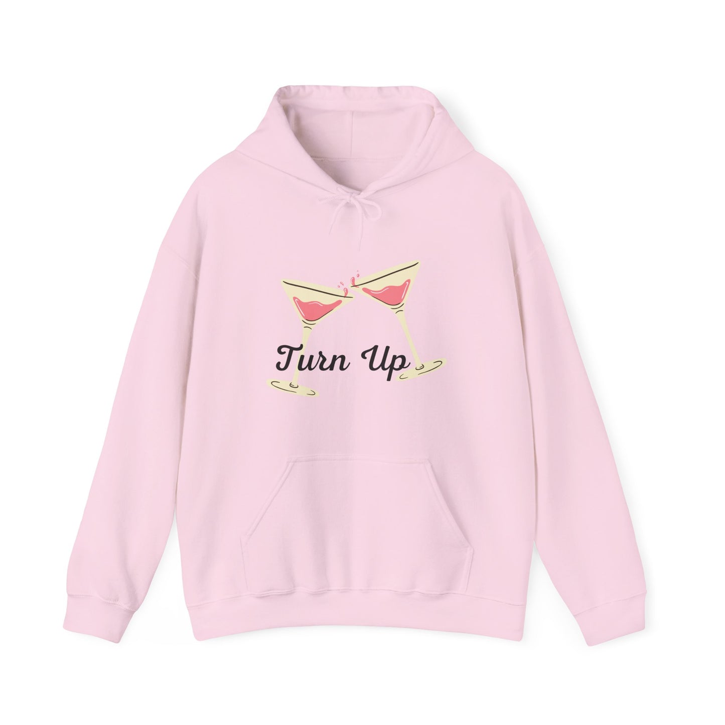 Turn Up Unisex Heavy Blend Hooded Sweatshirt Drinking Party Hoodie Alcohol Beer Alcoholic Party Animal Pullover Sweater Liquor