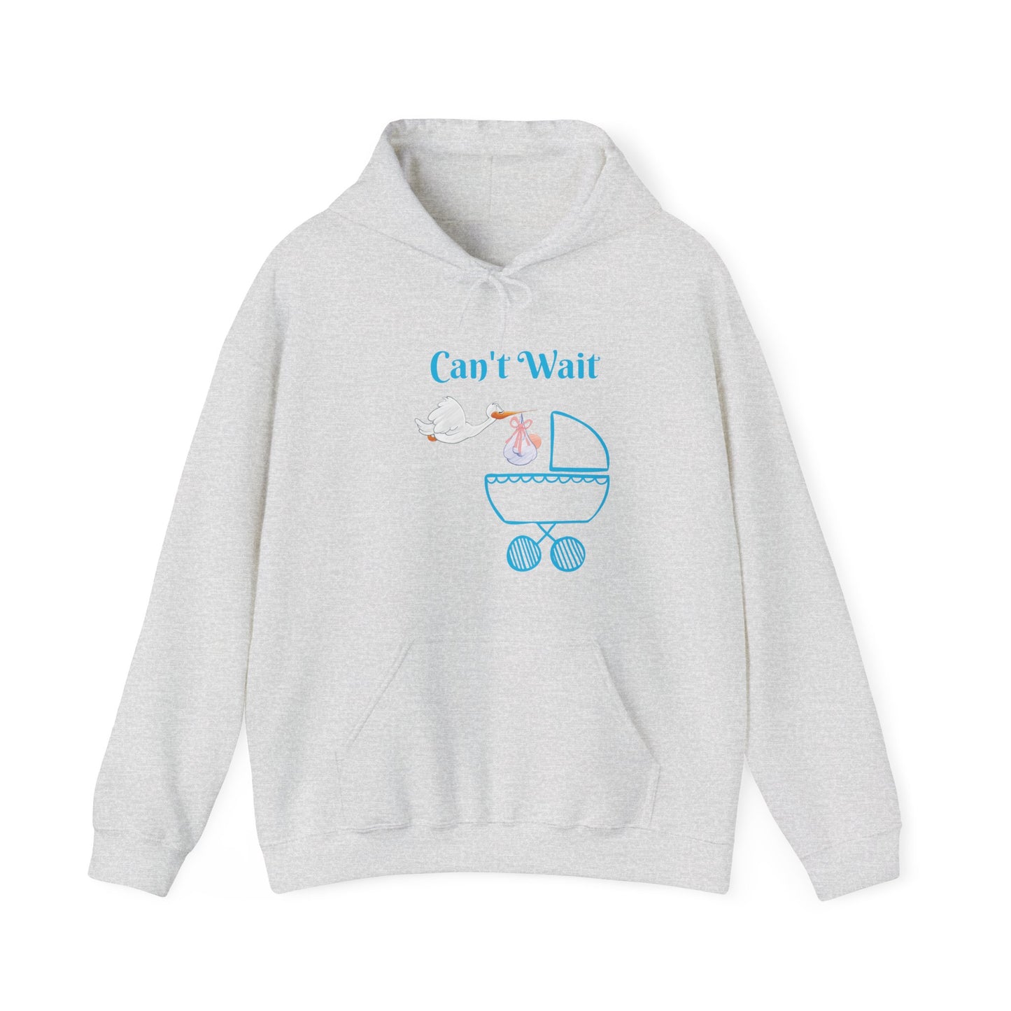 Can't Wait Unisex Heavy Blend Hooded Sweatshirt Preggo Maternity Pregnancy New Mom With Child