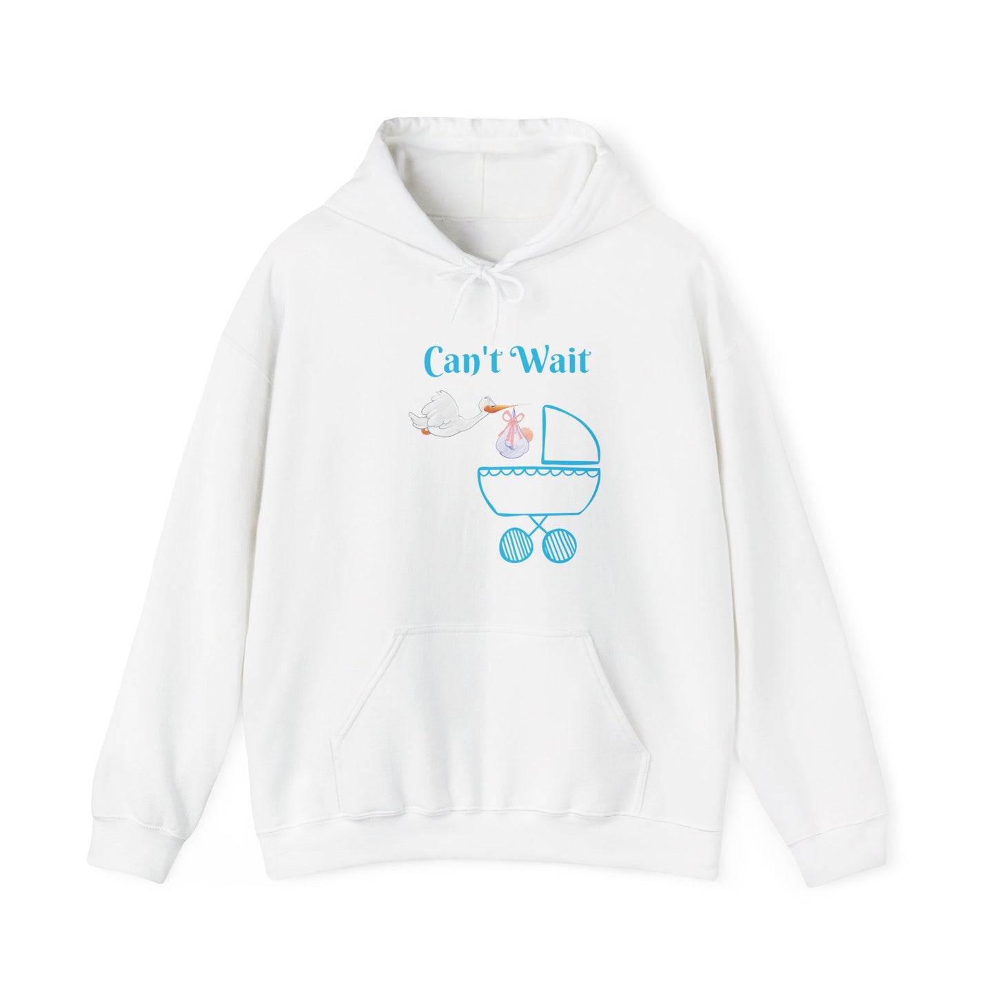 Can't Wait Unisex Heavy Blend Hooded Sweatshirt Preggo Maternity Pregnancy New Mom With Child
