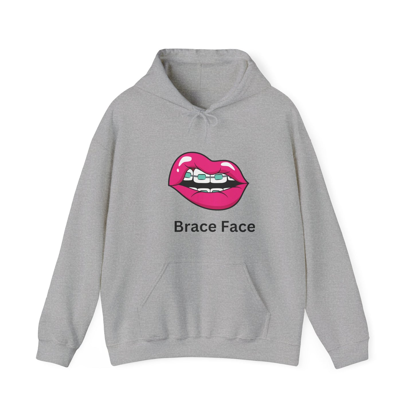 Brace Face Unisex Heavy Blend™ Hooded Sweatshirt Braces Aligners Straight Teeth Braces Journey Hoodie Sweater Pullover