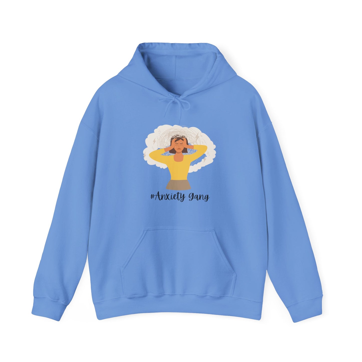 Anxiety Gang Hoodie Unisex Heavy Blend™ Hooded Sweatshirt Stress Overthinking Headache Pullover Sweater