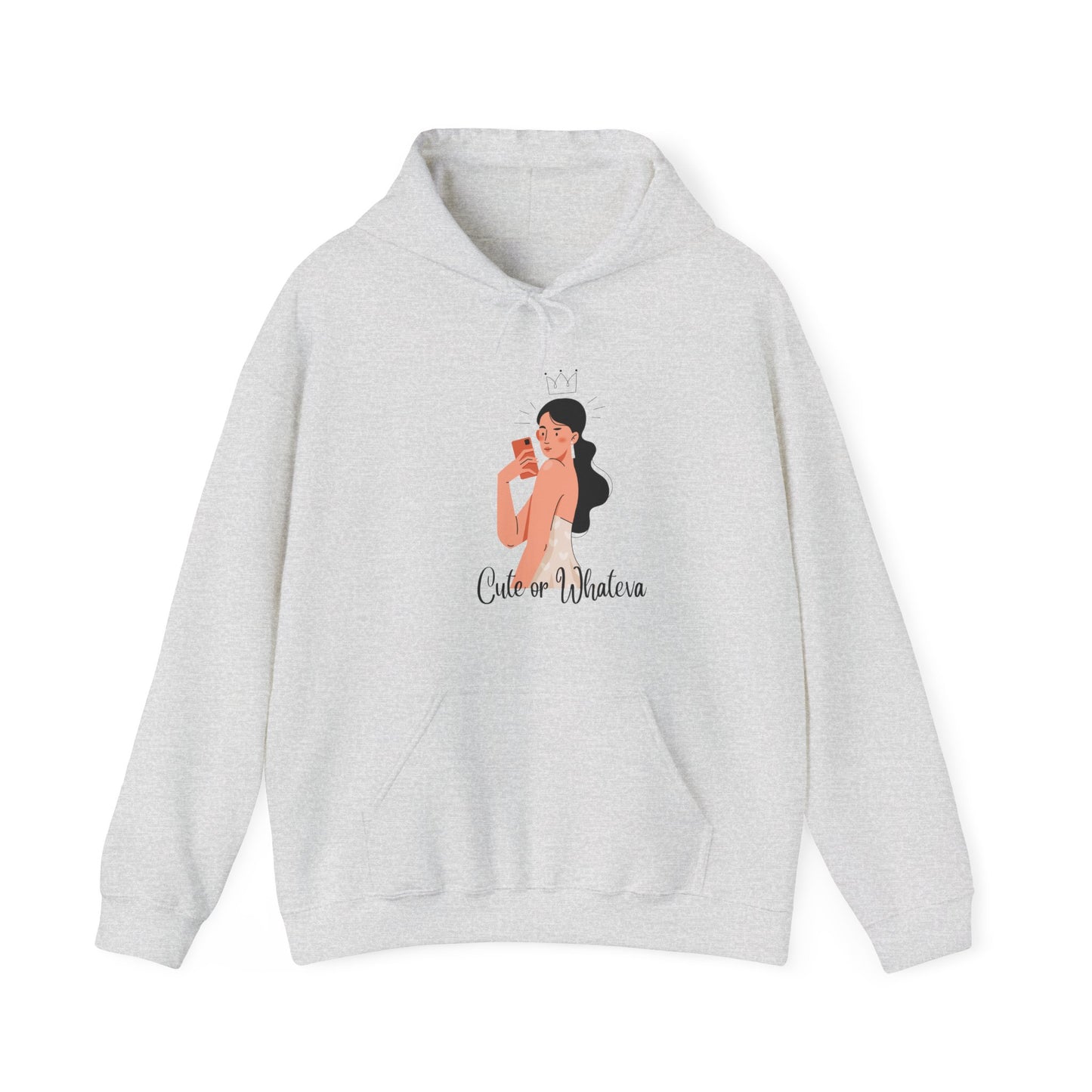 Cute Or Whateva Unisex Heavy Blend™ Hooded Sweatshirt Cute Attractive Sexy Hoodie Confident Model