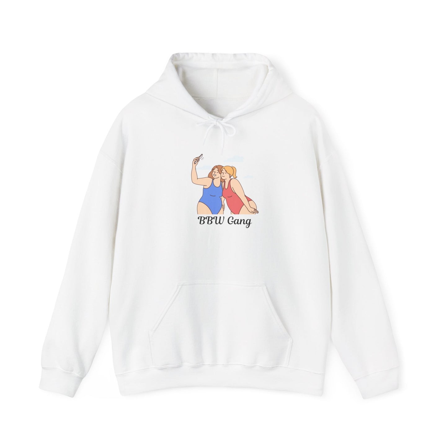 BBW Gang Hoodie - Cozy Unisex Heavy Blend Sweatshirt Plus Size Big Girl Sweater Hooded Sweatshirt Pullover
