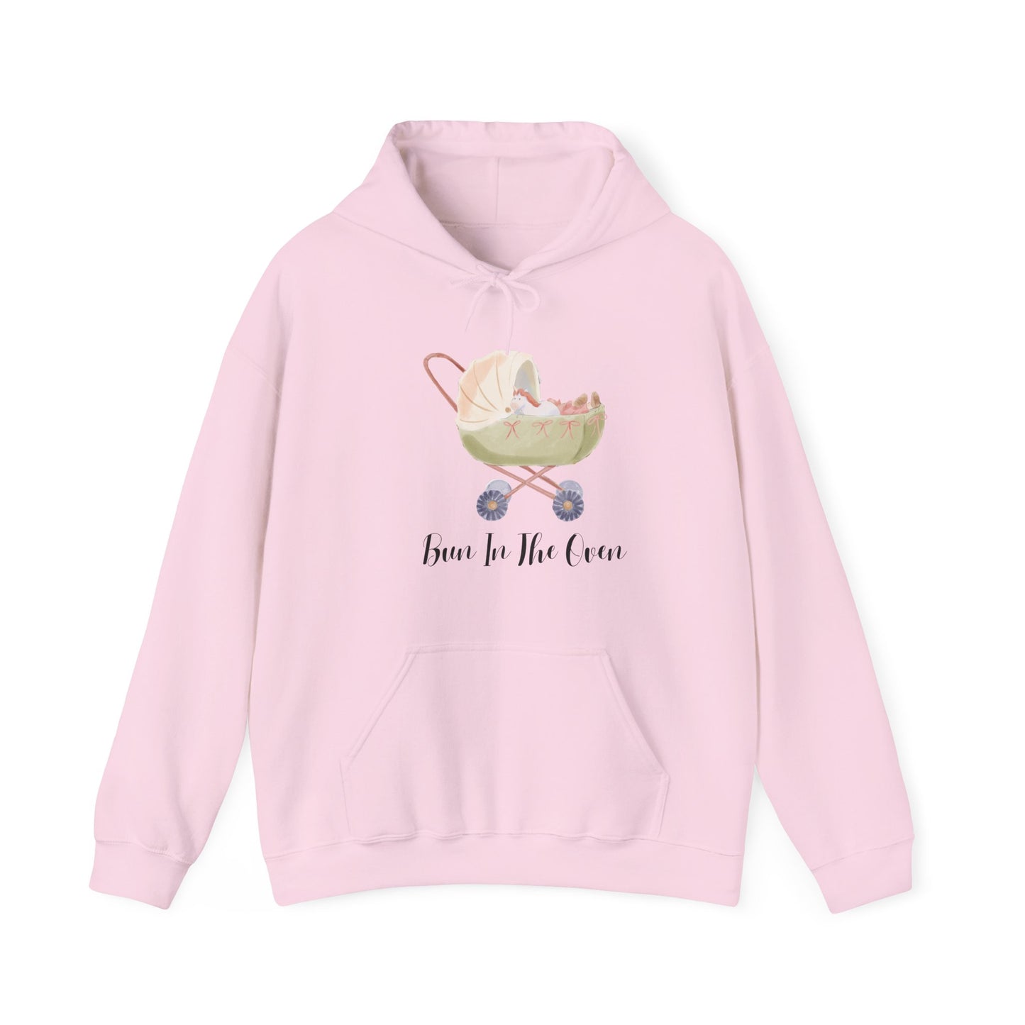 Bun In The Oven Unisex Heavy Blend™ Hooded Sweatshirt Pregnancy Baby Bump Pullover Hoodie Sweater