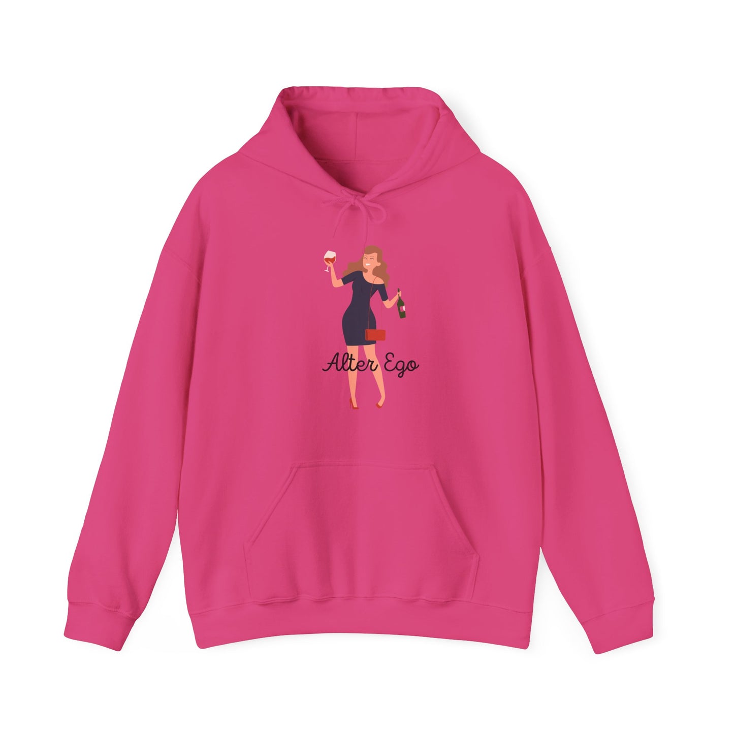 Alter Ego Unisex Heavy Blend Hooded Sweatshirt Bipolar Strange Dr Jekyll Mr Hyde Hoodie Pullover Sweater Drinking Partying Booze Alcohol