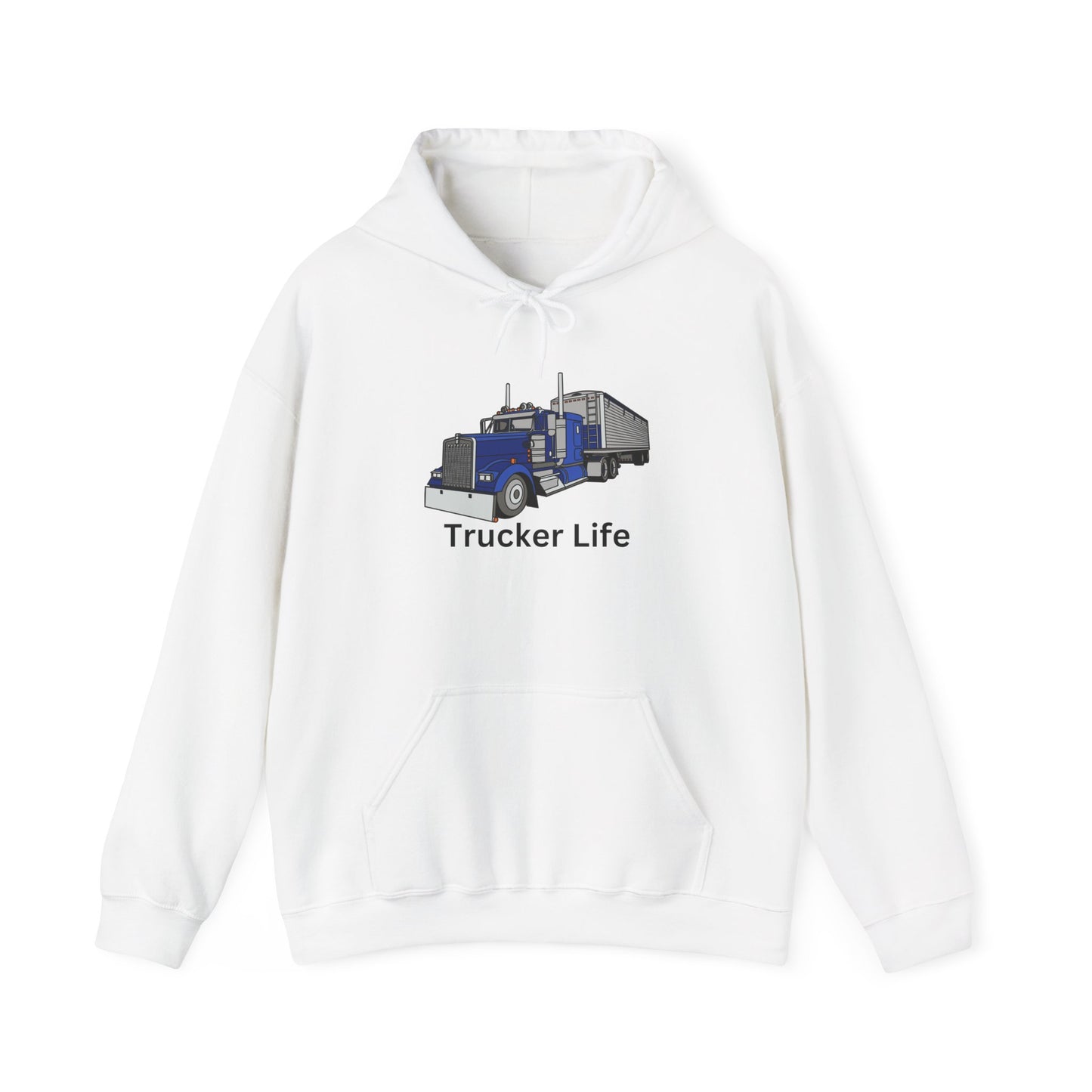 Trucker Life Hooded Sweatshirt Truck Drivers Over The Road Pullover Hoodie Sweater