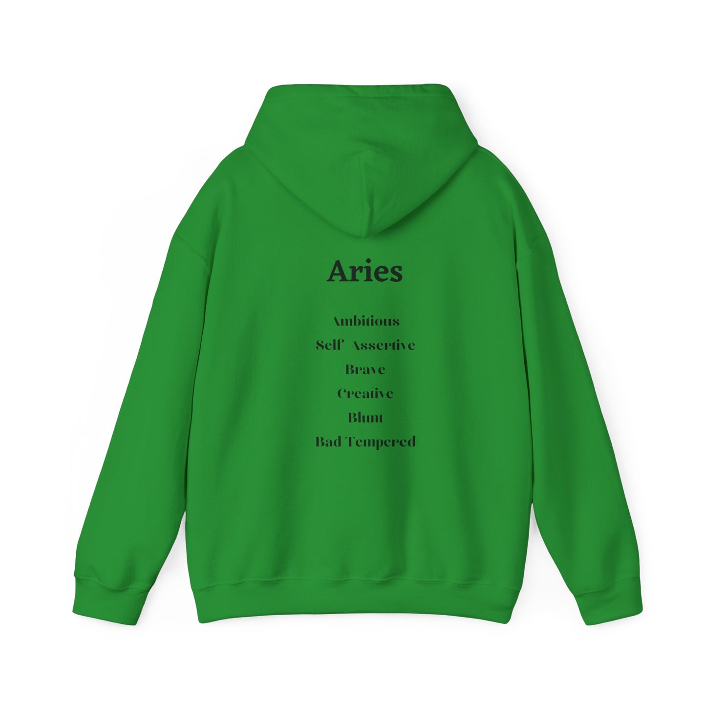 Aries Zodiac Astrology With Traits Unisex Heavy Blend Hooded Sweatshirt