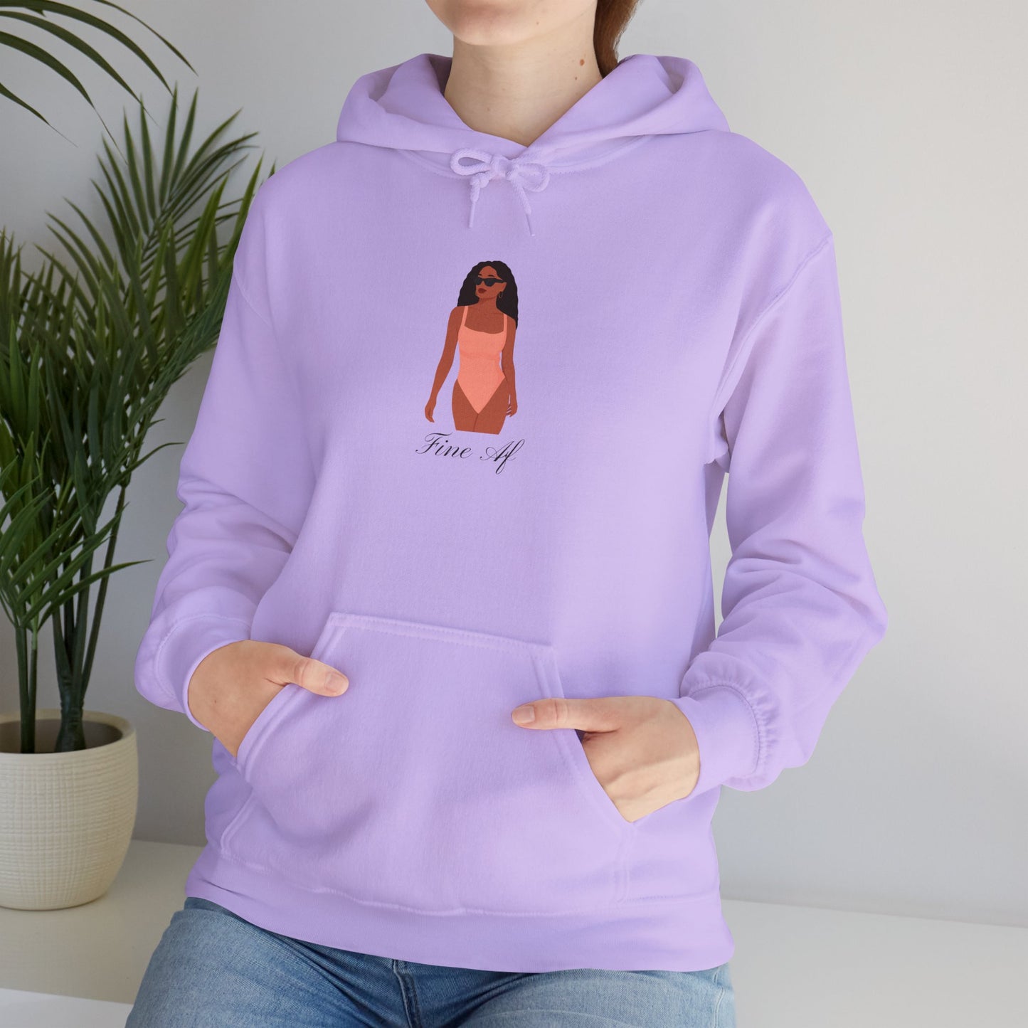 Fine AF Unisex Heavy Blend Hoodie Pullover Sweater Hooded Sweatshirt