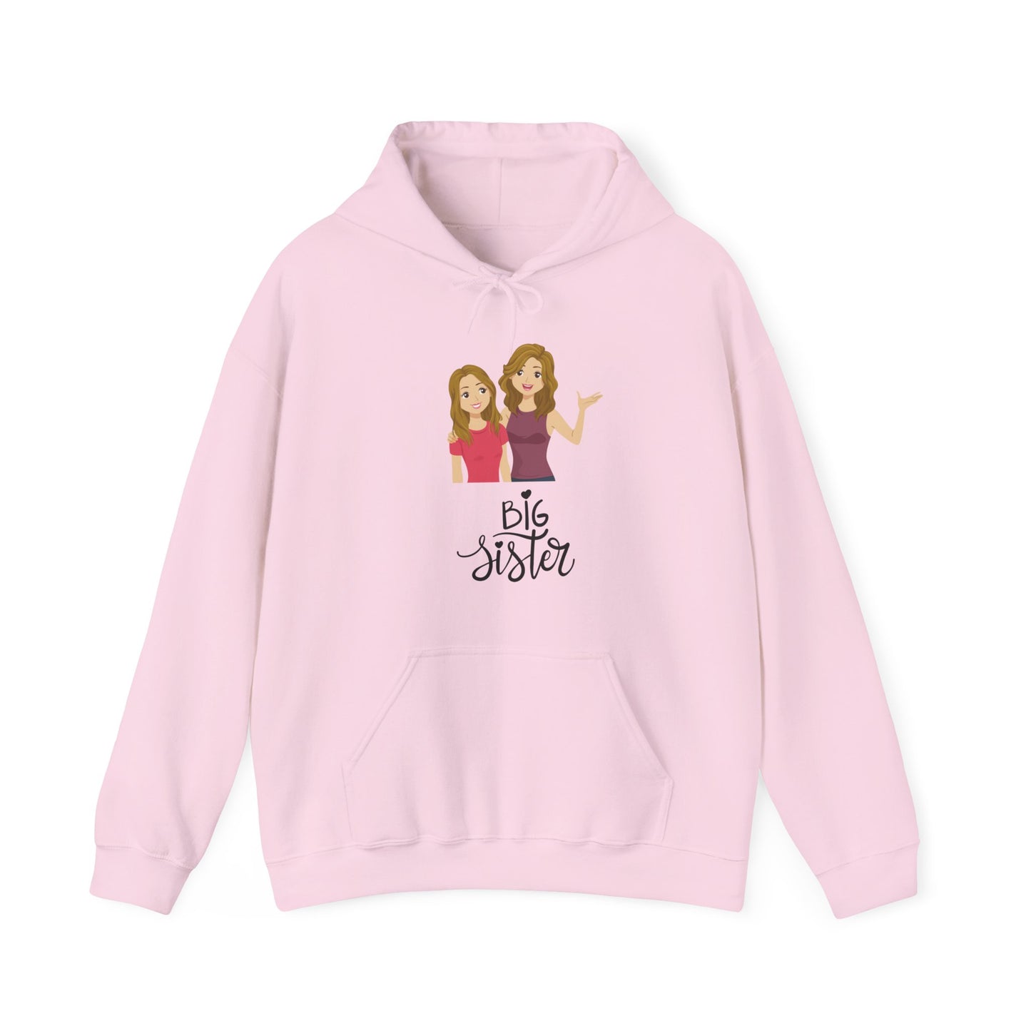 Big Sister Unisex Heavy Blend Hooded Sweatshirt Older Sister Sibling Shirt Pullover Sweater