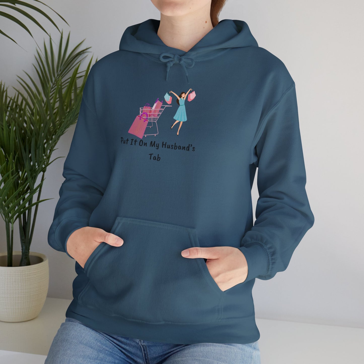 Put It On My Husband's Tab Hoodie Sweater Pullover Hooded Sweatshirt