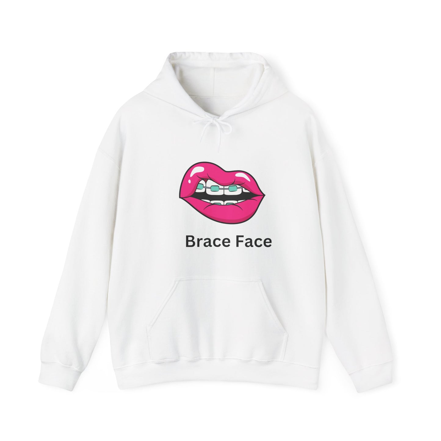 Brace Face Unisex Heavy Blend™ Hooded Sweatshirt Braces Aligners Straight Teeth Braces Journey Hoodie Sweater Pullover