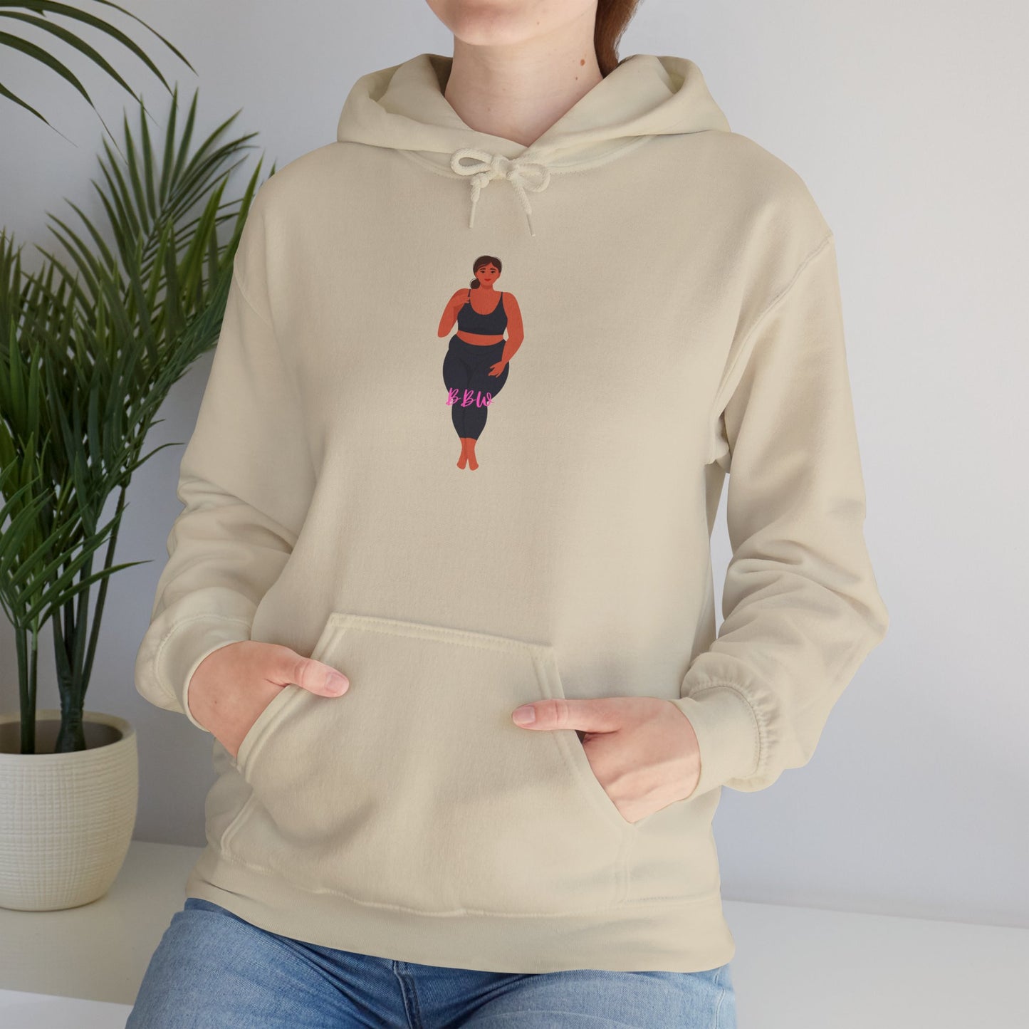 BBW Hoodie Unisex Heavy Blend Hooded Sweatshirt Plus Size Sweater Pullover