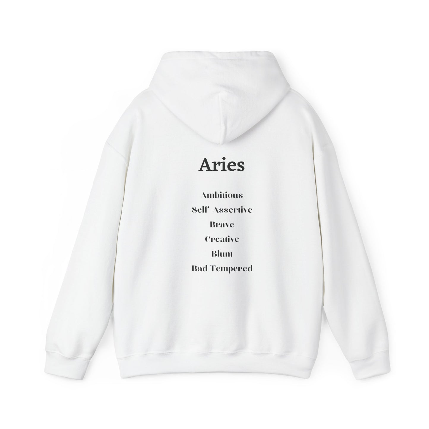 Aries Zodiac Astrology With Traits Unisex Heavy Blend Hooded Sweatshirt
