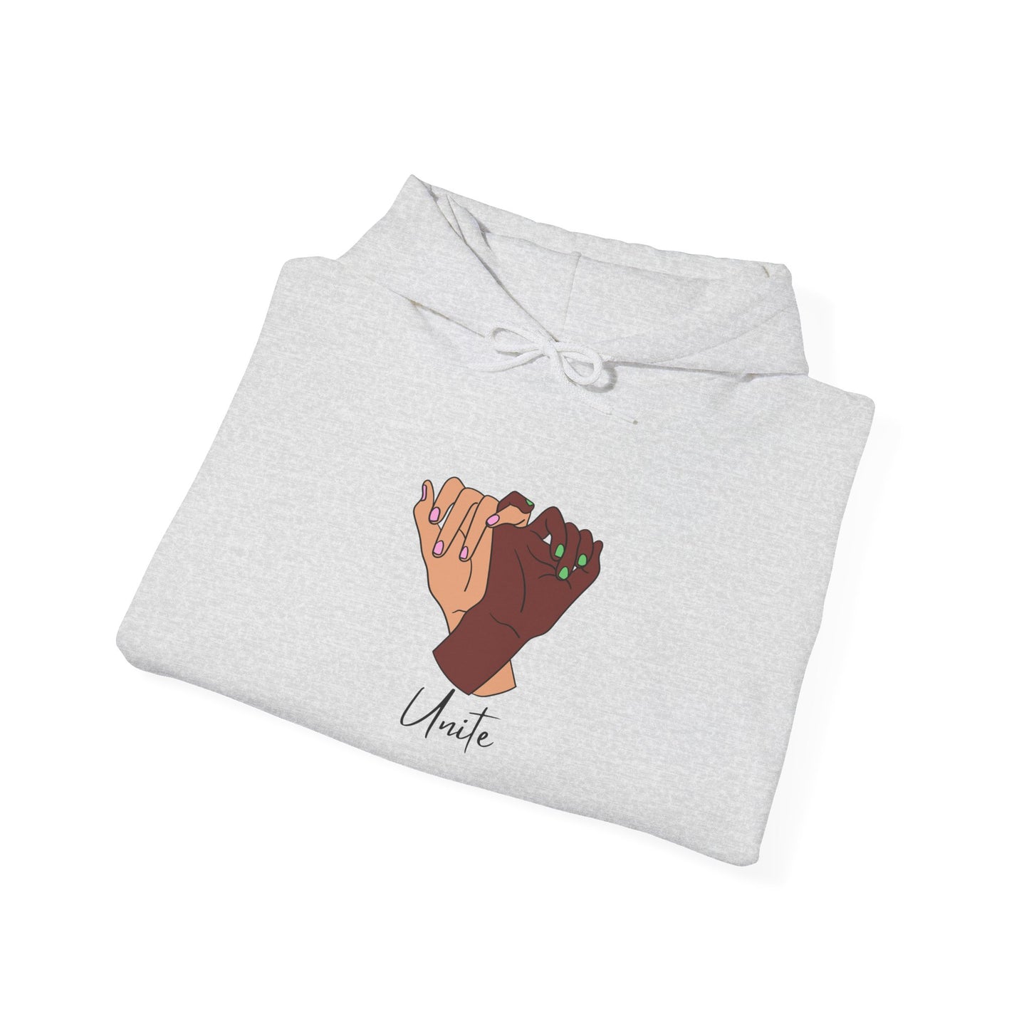 Unite Sweater Pullover Unisex Hoodie - 'Unite' Graphic Sweatshirt for Social Awareness and Solidarity